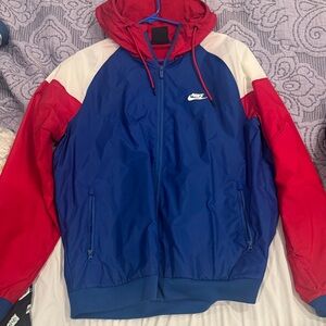 Nike Men's Red and Blue Windbreaker